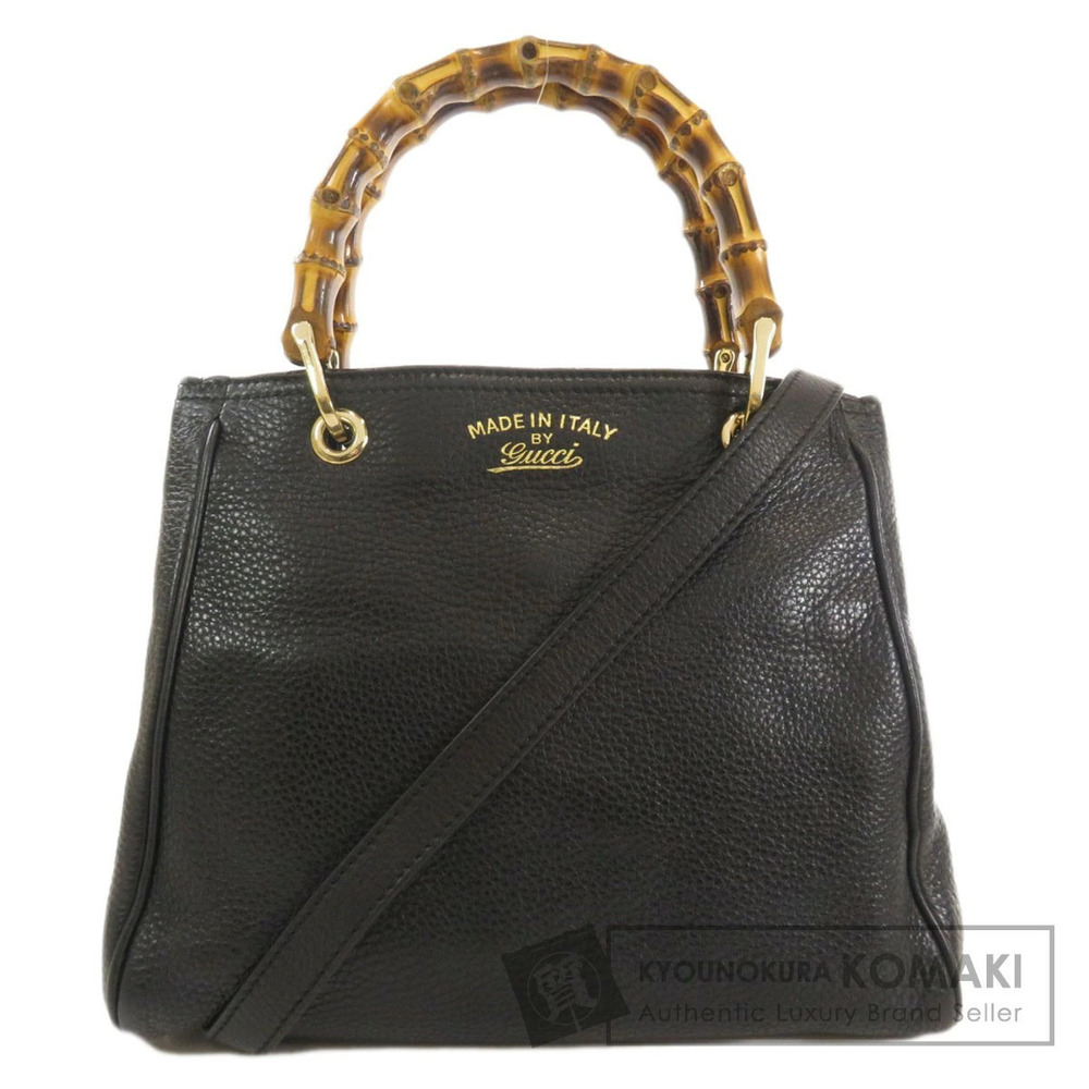Gucci Bamboo 2way Bag Handbag Leather